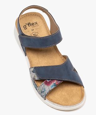 Sandales confort légères à brides scratch femme vue5 - G'FLEX - GEMO