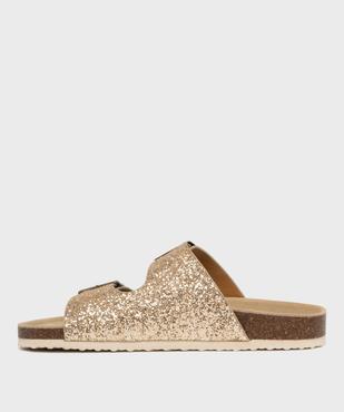 Mules double bride à paillettes avec semelle intérieure cuir femme - 5 Miles vue3 - VALENTINA BALDA - GEMO