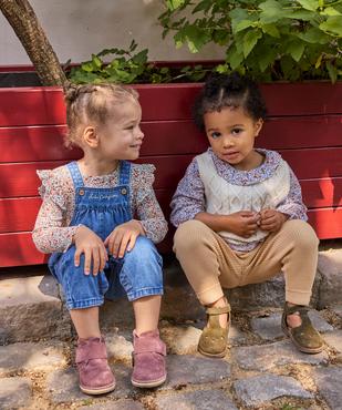 Pantalon en maille côtelée bébé fille - LuluCastagnette vue4 - LULUCASTAGNETTE - GEMO