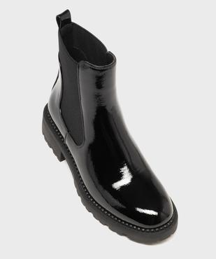 Boots femme vernies style Chelsea à semelle crantée vue13 - 5 MILES - GEMO