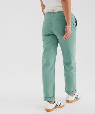 Pantalon carotte en coton stretch femme vue3 - GEMO(FEMME PAP) - GEMO