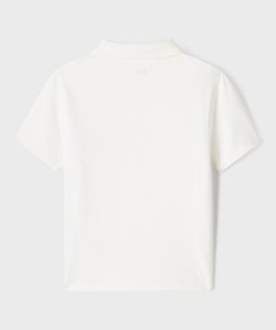Polo manches courtes avec inscription brodée poitrine garçon vue3 - GEMO 4G FILLE - GEMO