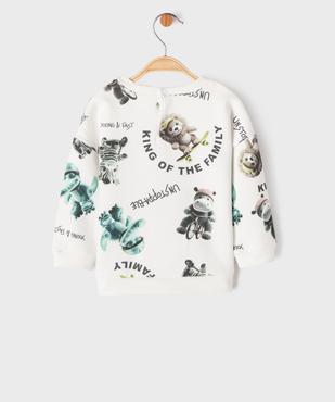 Sweat en molleton imprimé peluches bébé garçon vue3 - GEMO 4G BEBE - GEMO