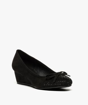 Ballerines femme à talon compensé et strass vue2 - GEMO(URBAIN) - GEMO