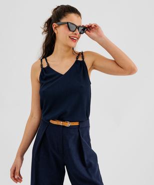 Débardeur à fines bretelles et perles femme vue1 - GEMO(FEMME PAP) - GEMO