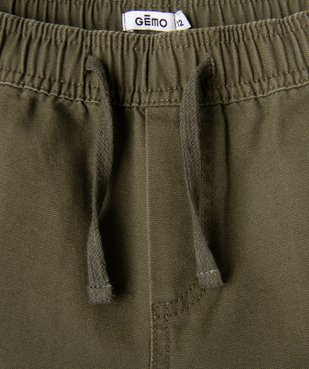 Bermuda cargo regular en coton avec taille ajustable garçon vue2 - GEMO (JUNIOR) - GEMO