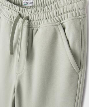 Bermuda uni en maille French Terry avec ceinture ajustable garçon vue2 - GEMO 4G GARCON - GEMO