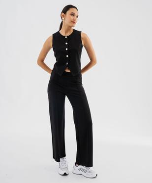  Pantalon de tailleur à taille élastiquée femme vue4 - GEMO(FEMME PAP) - GEMO