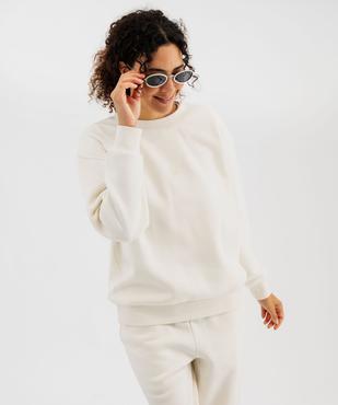 Sweat à col rond en molleton uni femme vue2 - GEMO 4G FEMME - GEMO