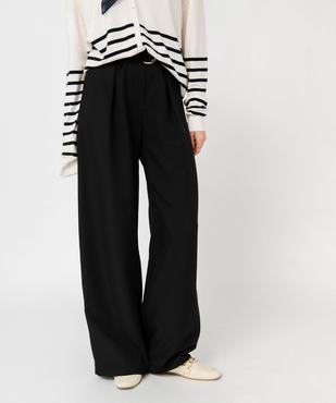 Pantalon large avec taille haute femme vue1 - GEMO(FEMME PAP) - GEMO