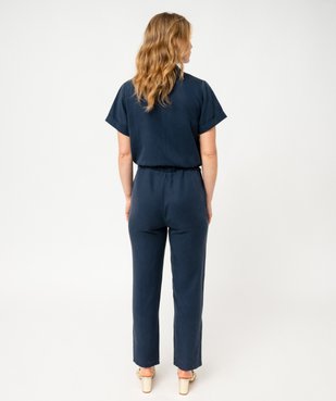 Combinaison pantalon haut chemise en Lyocell femme vue3 - GEMO 4G FEMME - GEMO