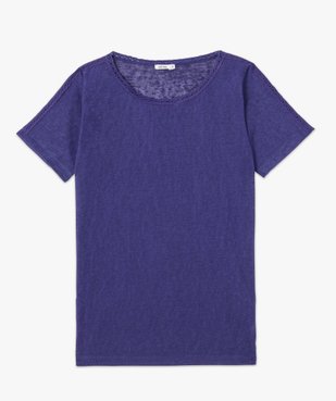 Tee-shirt femme à manches courtes en maille fine vue4 - GEMO(FEMME PAP) - GEMO