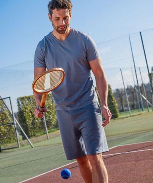 Tee-shirt à manches courtes et col V homme vue4 - GEMO 4G HOMME - GEMO