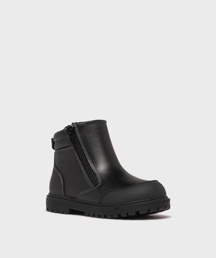 Boots fourrés à semelle crantée avec double zip garçon - Buggy vue2 - BUGGY - GEMO