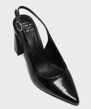 Escarpins sling-back à bout pointu et talon haut femme - Follow Me vue5 - FOLLOW ME - GEMO