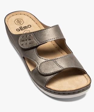 Mules femme confort dessus larges brides à scratch vue5 - GEMO (CONFORT) - GEMO