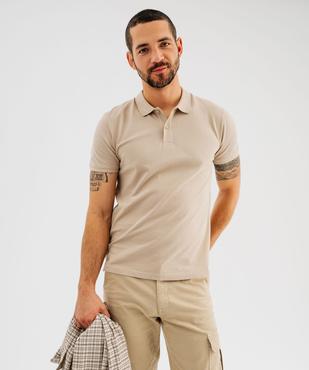 Polo manches courtes en coton homme vue2 - GEMO 4G HOMME - GEMO