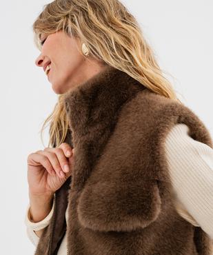 Gilet sans manches en fourrure imitation femme vue5 - GEMO 4G FEMME - GEMO