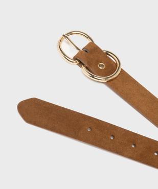 Ceinture aspect velours avec boucle métallique fantaisie femme vue1 - GEMO (ACCESS) - GEMO