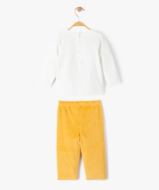 Pyjama 2 pièces en velours dépareillé bébé vue4 - GEMO(BB COUCHE) - GEMO