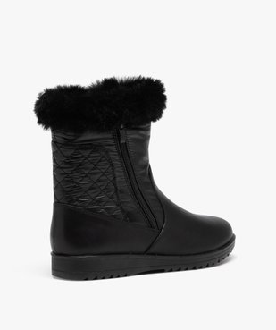 Boots femme confort à col fourré avec effet matelassé vue4 - GEMO (CONFORT) - GEMO