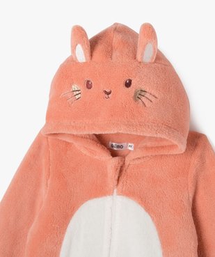 Surpyjama à capuche en maille peluche motif lapin bébé vue2 - GEMO(BB COUCHE) - GEMO