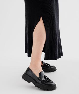 Robe pull longue fendue sur les côtés femme grande taille vue5 - GEMO (G TAILLE) - GEMO