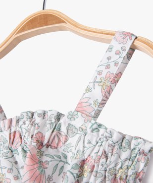 Blouse à bretelles à motifs fleuris bébé fille  vue2 - GEMO(BEBE DEBT) - GEMO