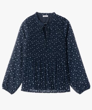 Blouse femme à manches longues avec buste plissé vue4 - GEMO(FEMME PAP) - GEMO