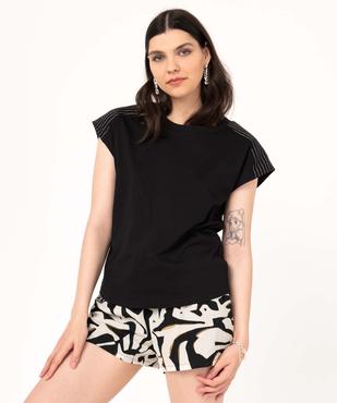 Tee-shirt sans manches coupe loose femme vue2 - GEMO(FEMME PAP) - GEMO