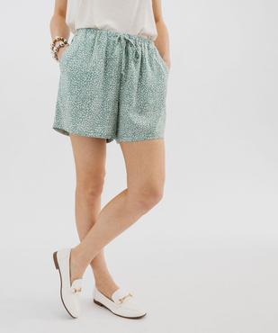 Short ample imprimé en viscose fluide femme vue1 - GEMO 4G FEMME - GEMO