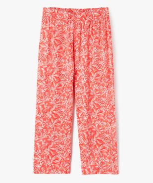 Pantalon fluide imprimé coupe large fille vue1 - GEMO 4G FILLE - GEMO