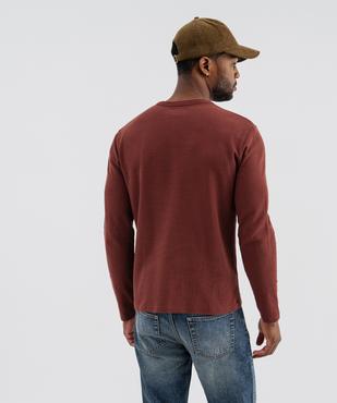 Tee-shirt manches longues avec col tunisien homme vue3 - GEMO 4G HOMME - GEMO