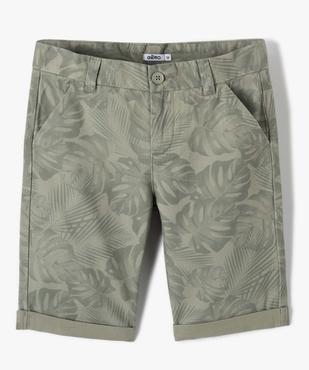 Bermuda imprimé coupe slim en toile de coton garçon vue1 - GEMO 4G GARCON - GEMO
