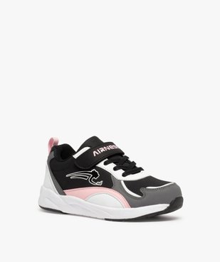 Baskets fille extra légères à lacets et scratch – Airness Angela vue2 - AIRNESS - GEMO