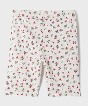 Cycliste en coton stretch fille vue3 - GEMO 4G FILLE - GEMO