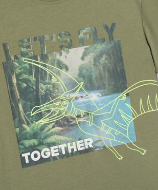 Tee-shirt manches courtes en jersey de coton imprimé estival garçon vue2 - GEMO 4G GARCON - GEMO