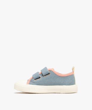 Baskets basses en toile denim et à scratch fille vue4 - LOVELY WINGS GEMO FOR GOOD - GEMO