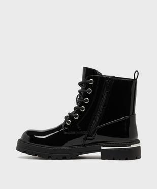 Boots crantées vernies avec zip et élastique fille vue3 - LOVELY WINGS - GEMO