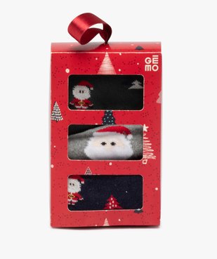 Coffret de chaussettes spécial Noël garçon (lot de 3) vue1 - GEMO (ENFANT) - GEMO
