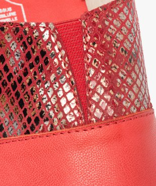 Mules femme confort compensées à brides en cuir vue6 - GEMO (CONFORT) - GEMO