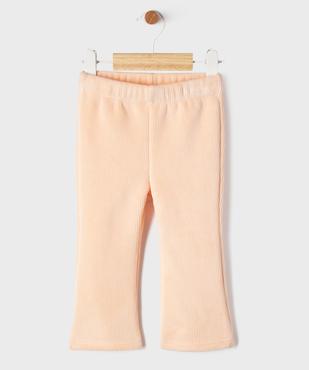 Pantalon en maille côtelée à doublure fourrure imitation bébé fille vue2 - GEMO(BEBE DEBT) - GEMO