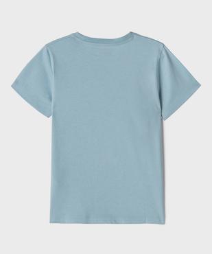 Tee-shirt à manches courtes en coton uni garçon vue3 - GEMO 4G GARCON - GEMO