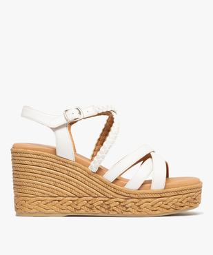 Sandales à brides avec semelle plateforme aspect corde femme - Valentina Baldano vue2 - VALENTINA BALDA - GEMO