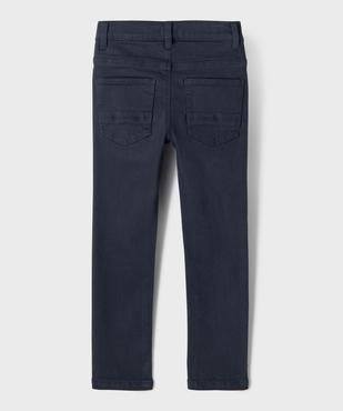 Pantalon slim 5 poches en coton extensible au coloris unique garçon vue7 - GEMO (ENFANT) - GEMO
