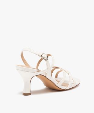 Sandales femme à talon et fines brides vernies vue4 - GEMO(URBAIN) - GEMO