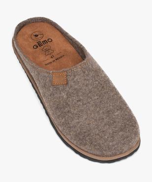 Chaussons mules façon lainage homme  vue5 - GEMO 4G HOMME - GEMO