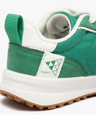 Baskets garçon unies style retro running à lacets vue6 - GEMO 4G GARCON - GEMO