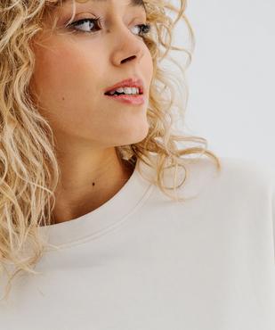 Tee-shirt manches courtes et col rond coupe oversize femme vue2 - GEMO 4G FEMME - GEMO