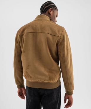 Veste en suédine à col montant homme vue5 - GEMO (HOMME) - GEMO